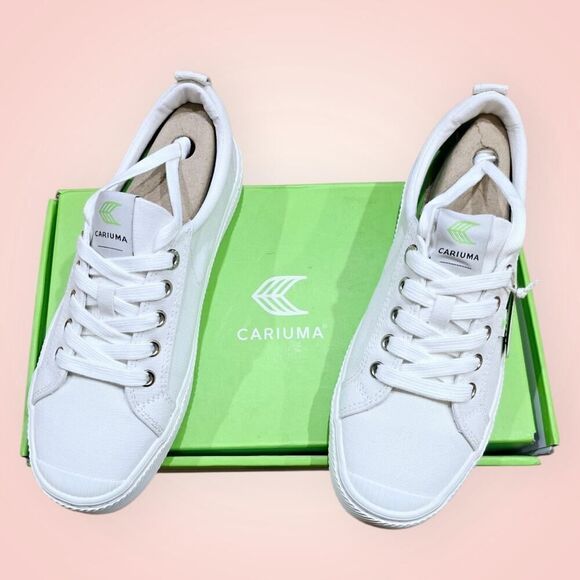 Cariuma OCA Organic Canvas Sneakers Unisex Lace Up Cushioned Off White NEW - Picture 5 of 9